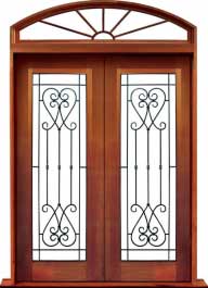 iron grille: door in frame
